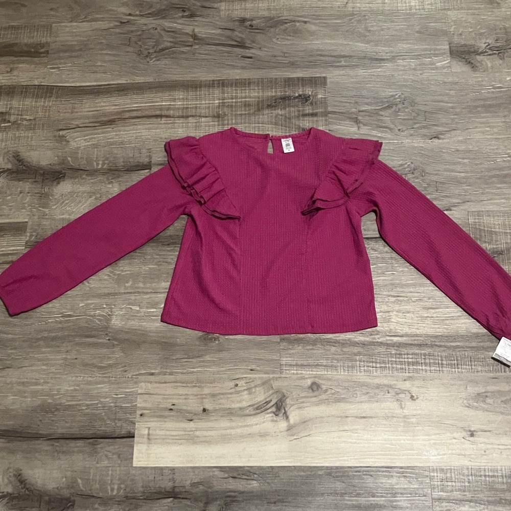 Carter's Fuchsia Textured Long Sleeve blouse
